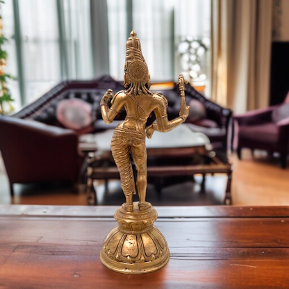 Ardhanarishvara Standing with Blessing Panchaloha idol - 13 Inches Nikuressence