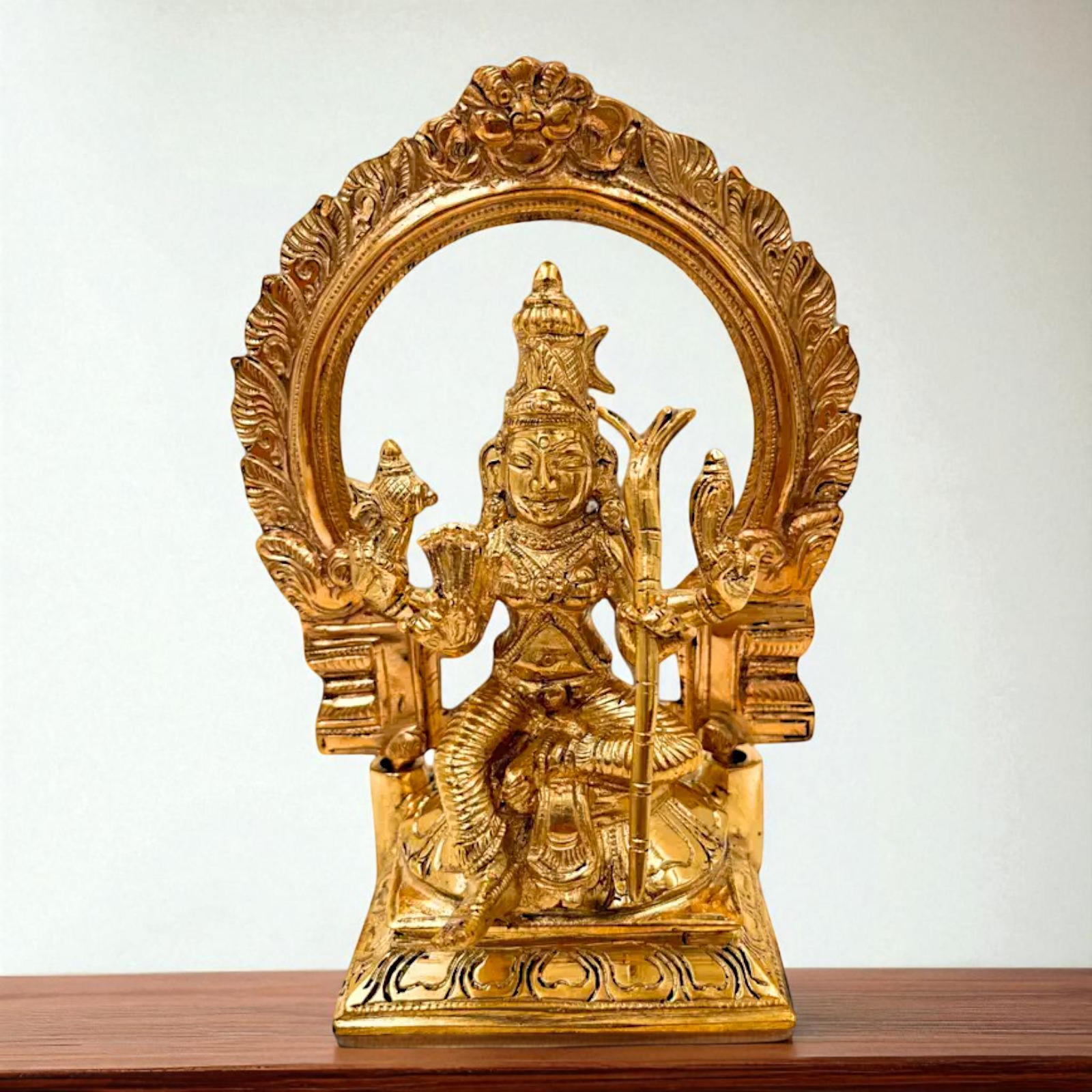 Rajarajeshwari Seated with Blessing Panchaloha idol - 6 Inches Nikuressence