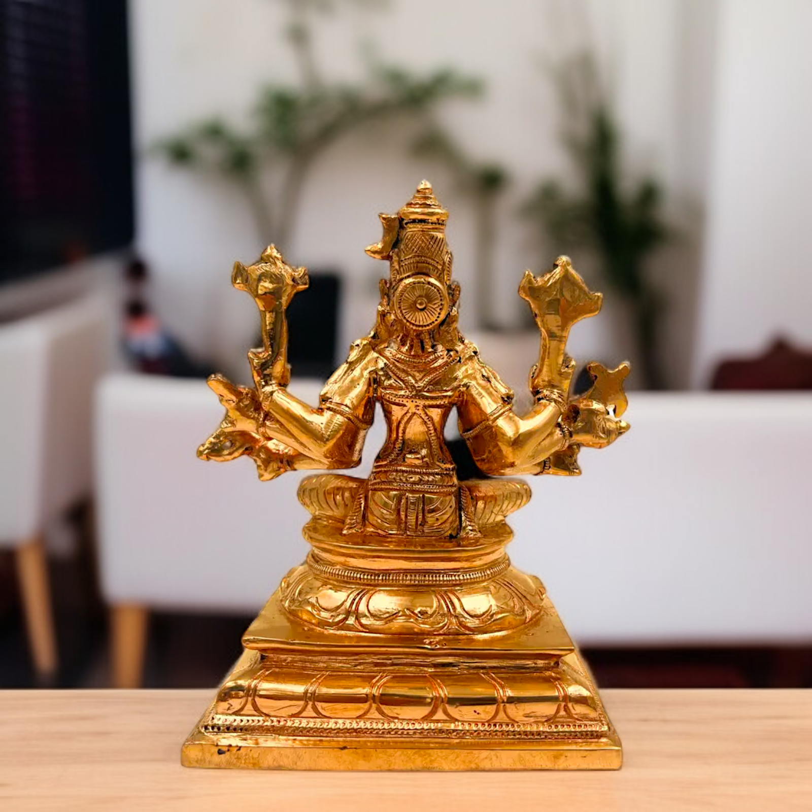 Varahi Amman seated with Four Armed Panchaloha idol - 6 Inches Nikuressence