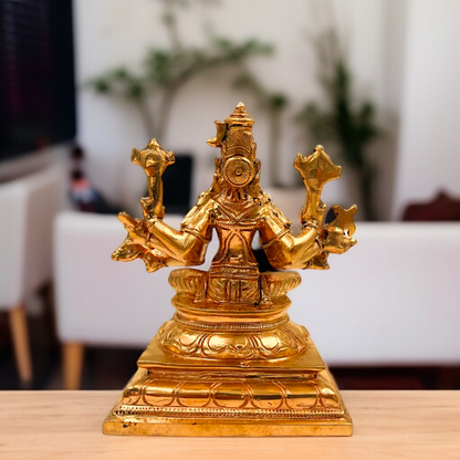 Varahi Amman seated with Four Armed Panchaloha idol - 6 Inches Nikuressence