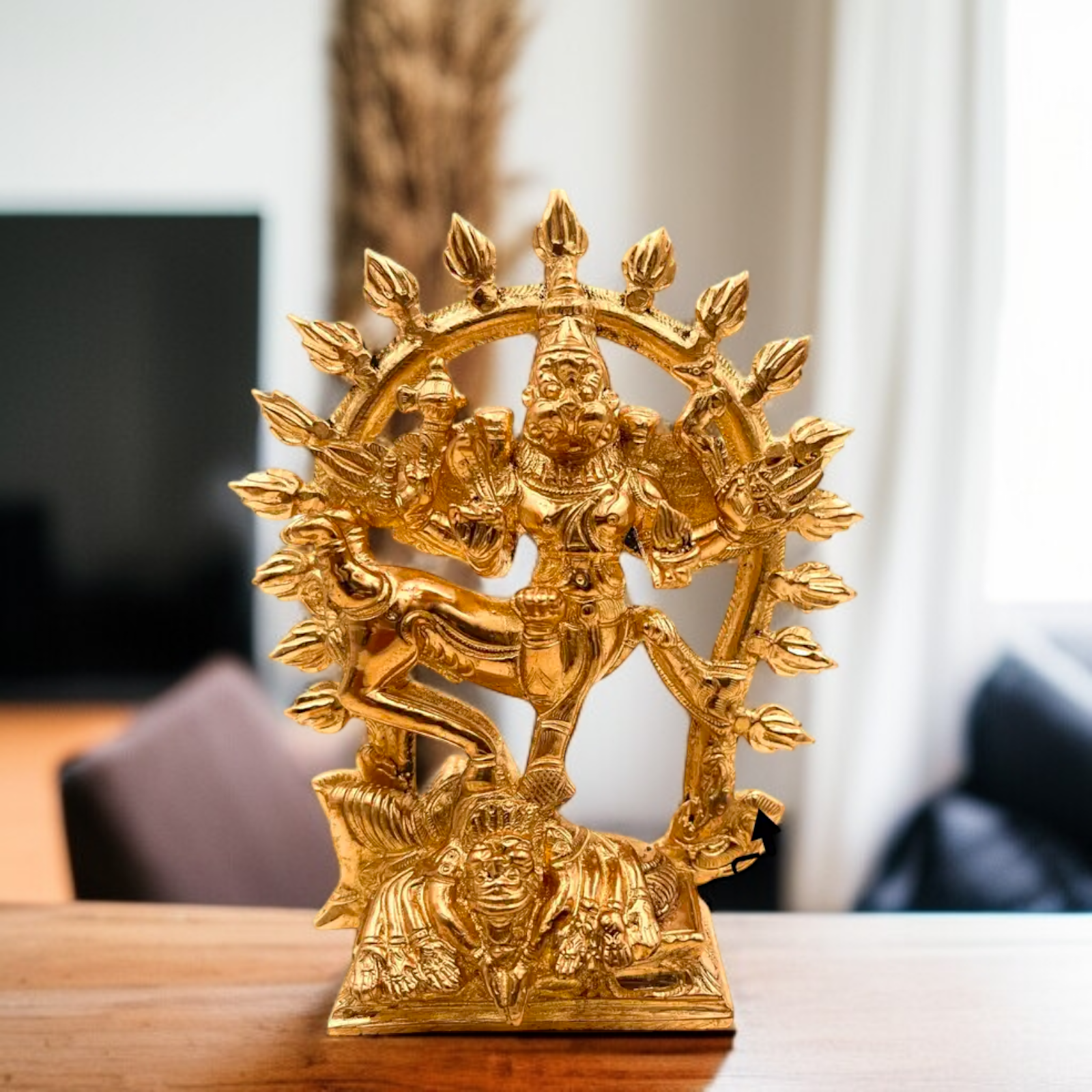 Bronze/Panchaloha sharabha Standing statue - 6 Inches Nikuressence