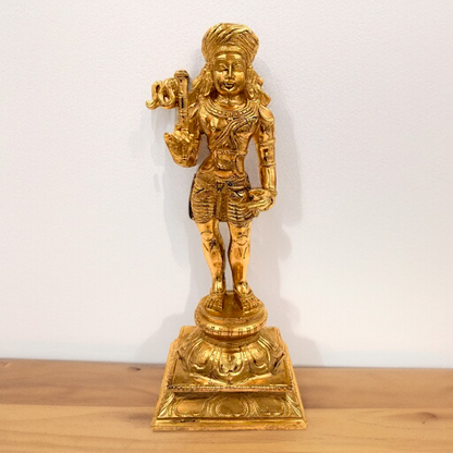 Hindu God Standing bronze/Panchaloha idol - 9 Inches Nikuressence