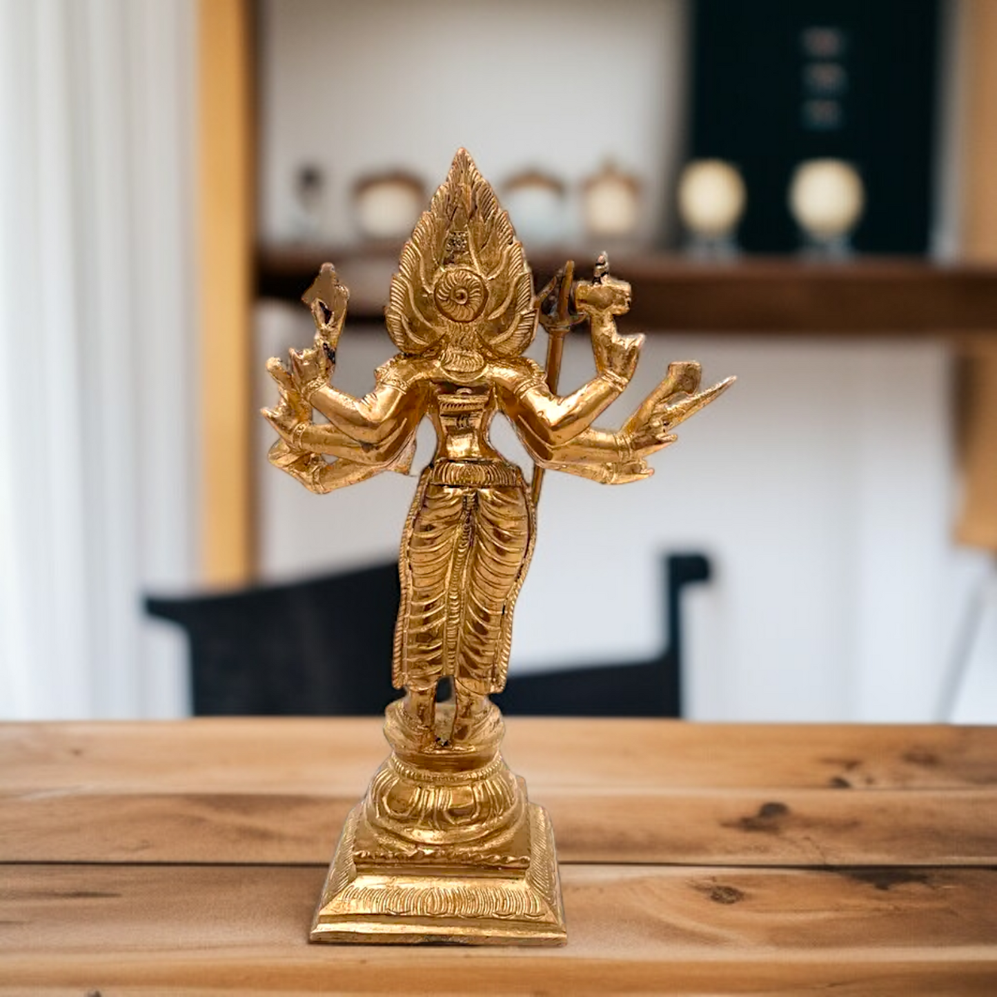 Goddess Mariamman Silai Durga Standing bronze/Panchaloha idol - 6.5 Inches Nikuressence