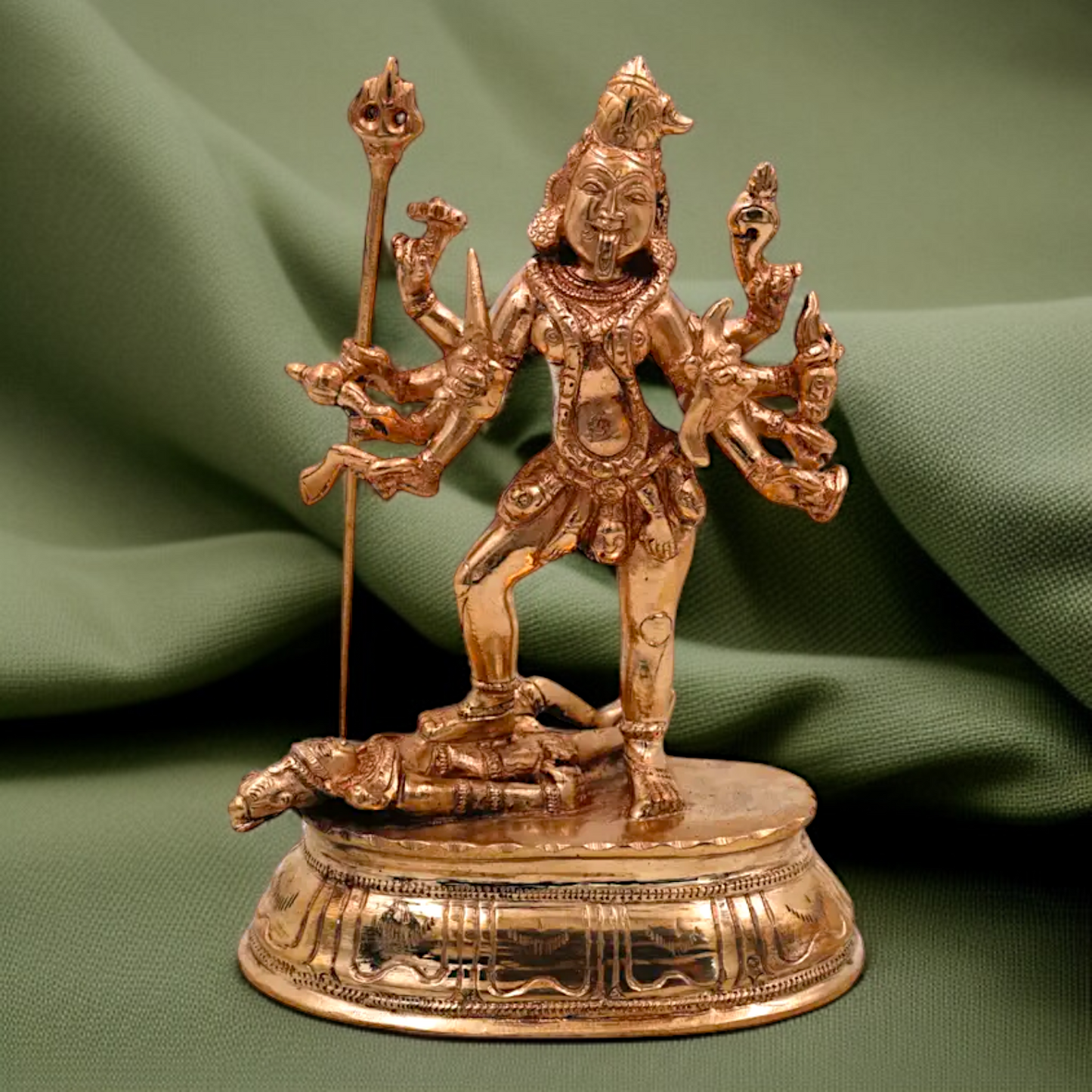 Goddess Kali Durga maa Standing Bronze/Panchaloha idol - 6 Inches Nikuressence