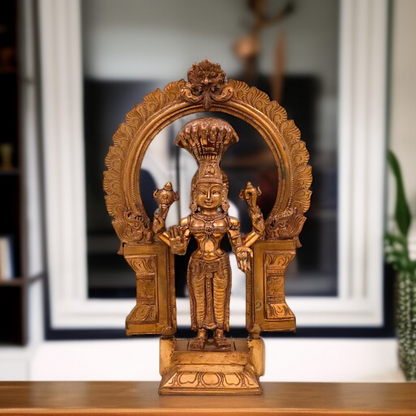 Goddess Annapurna Devi standing with Blessing bronze/Panchaloha idol- 12.5 Inches Nikuressence