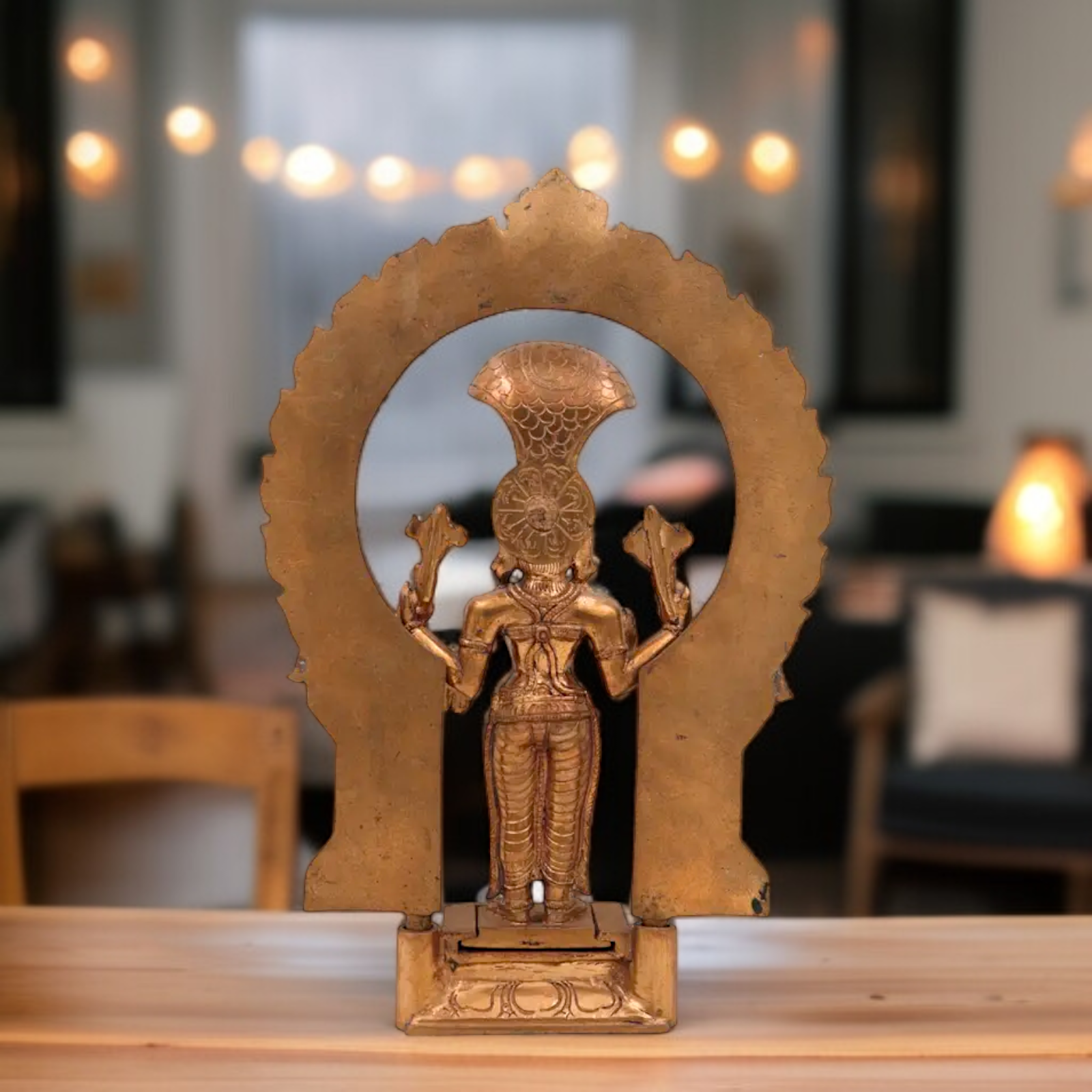 Goddess Annapurna Devi standing with Blessing bronze/Panchaloha idol- 12.5 Inches Nikuressence