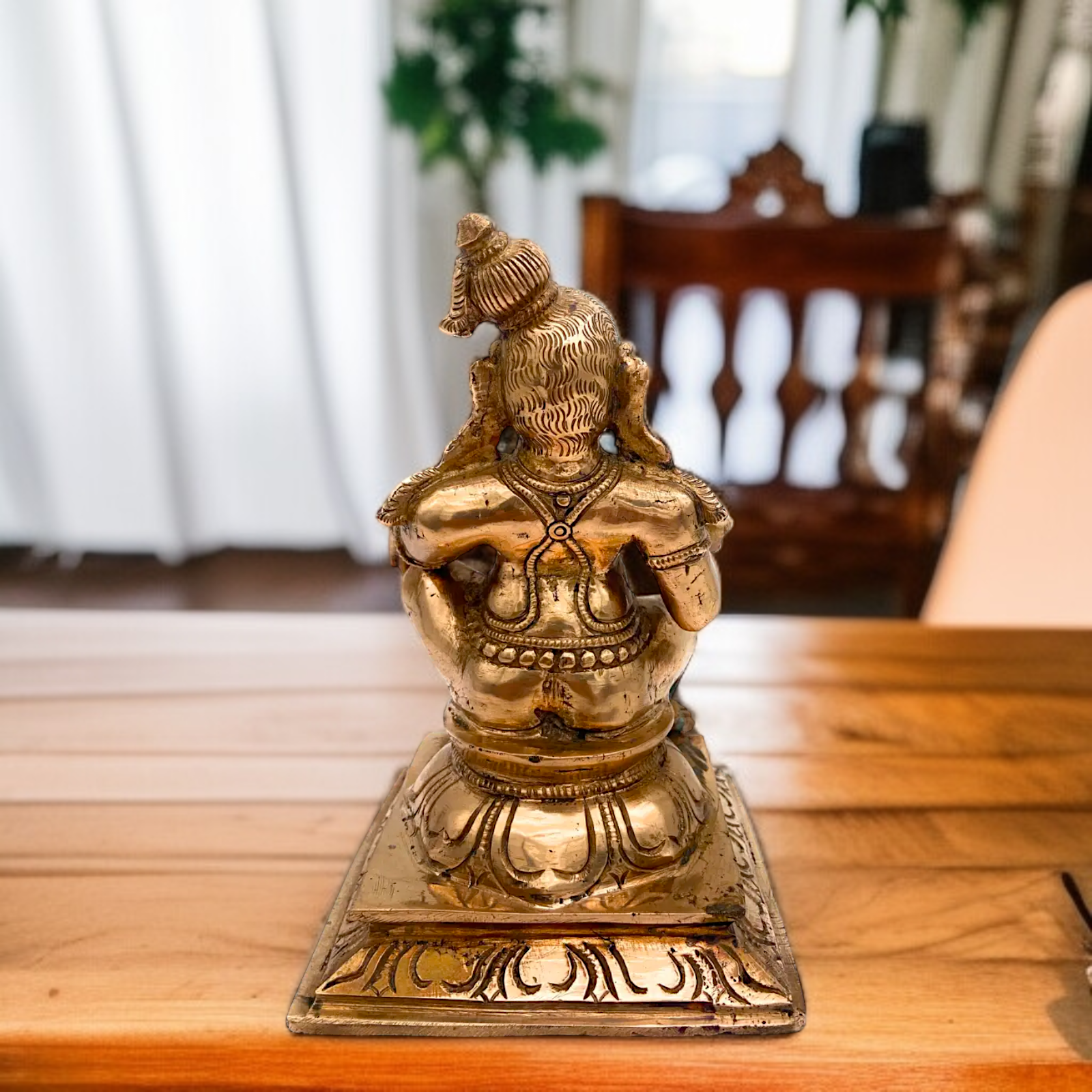 Bronze Panchaloha Bal krishna Laddoo Gopal seated idol - 6.5 Inches Nikuressence