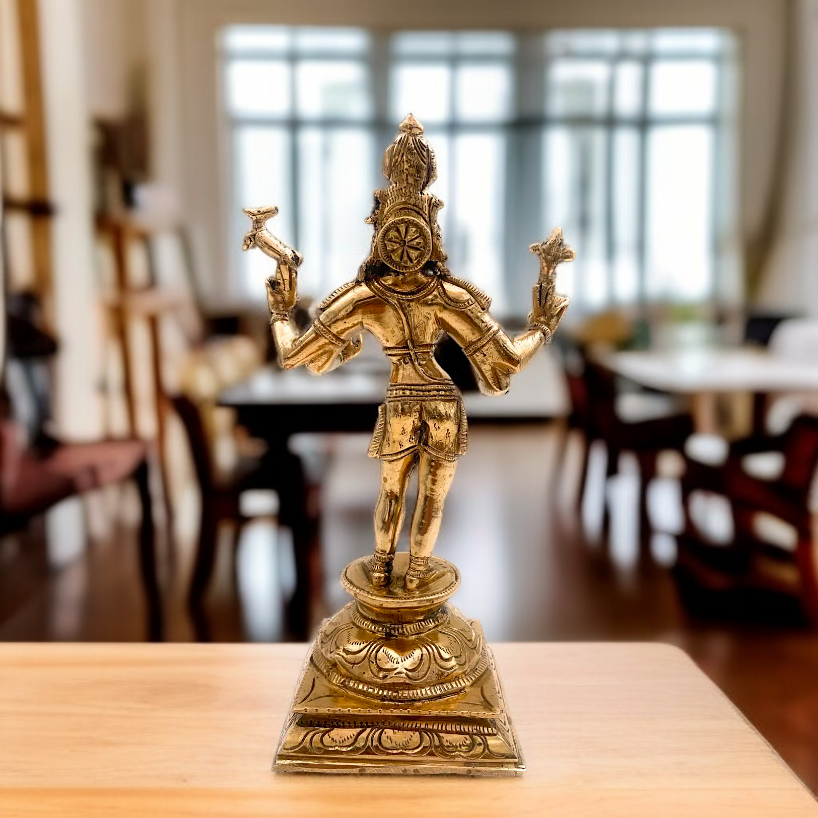 Bronze/Panchaloha shiva Standing with Blessing statue - 10 Inches Nikuressence