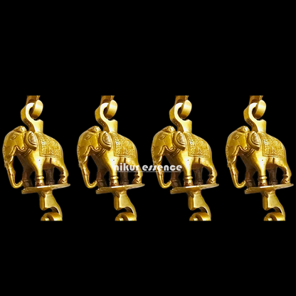 Handcrafted Wooden Oonjal (Jhula/Swing) – 5ft Royal Wooden Swing with Brass Chains & Traditional Inlay Work Nikuressence