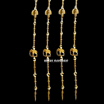 Handcrafted Wooden Oonjal (Jhula/Swing) – 5ft Royal Wooden Swing with Brass Chains & Traditional Inlay Work Nikuressence