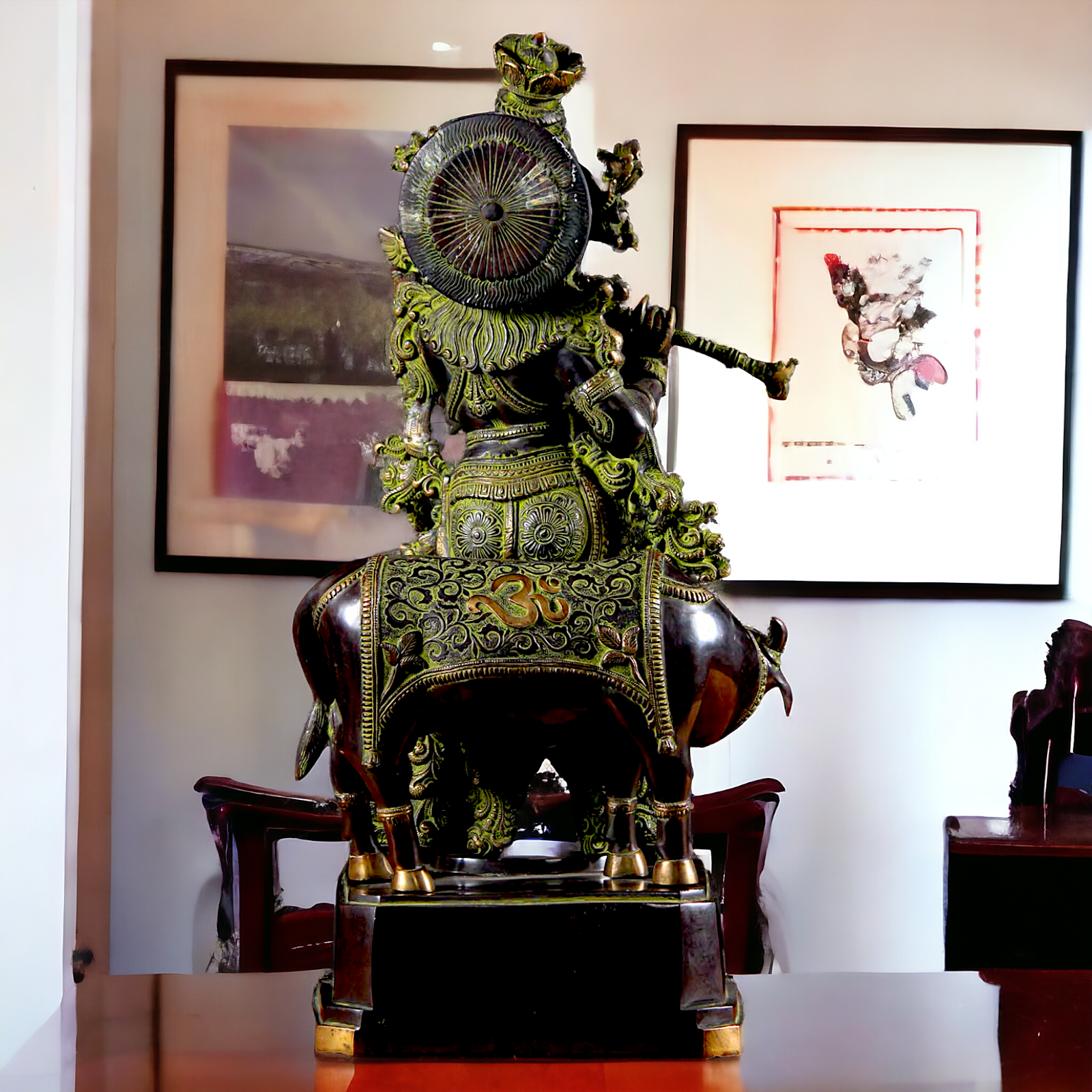 Shop Krishna Bhagwan Playing Flute Brass idol - 28 Inch Nikuressence