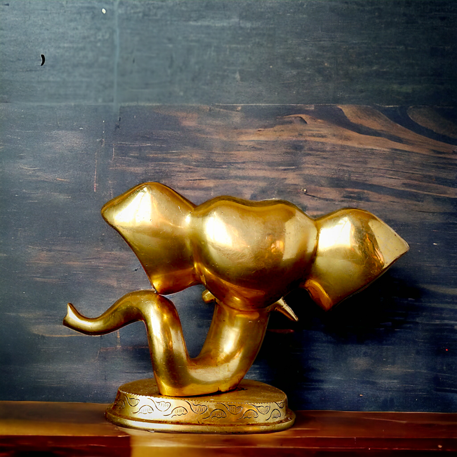 Shop Ganesha head Face Solid Brass idol - 9 inches Nikuressence