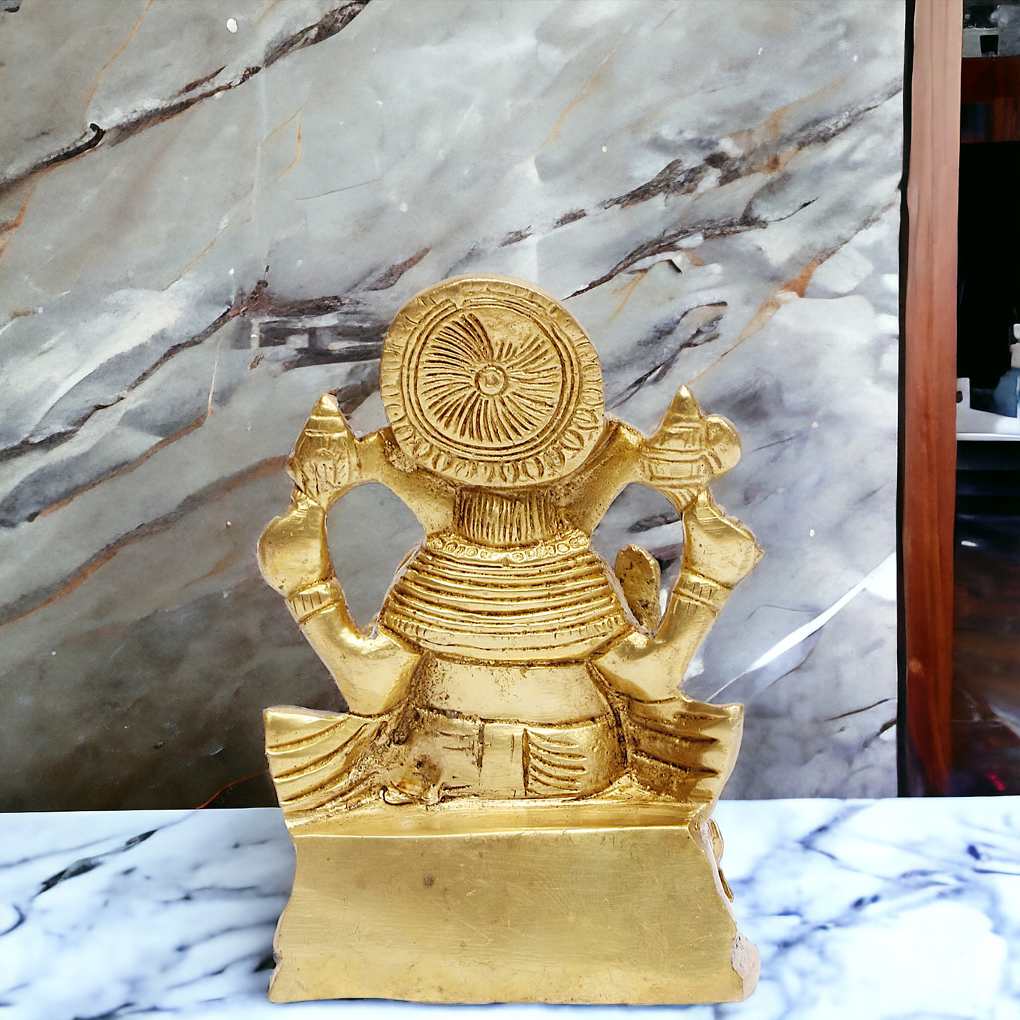 Solid Brass Ganesh Ganpati God statue - 5 Inch Nikuressence