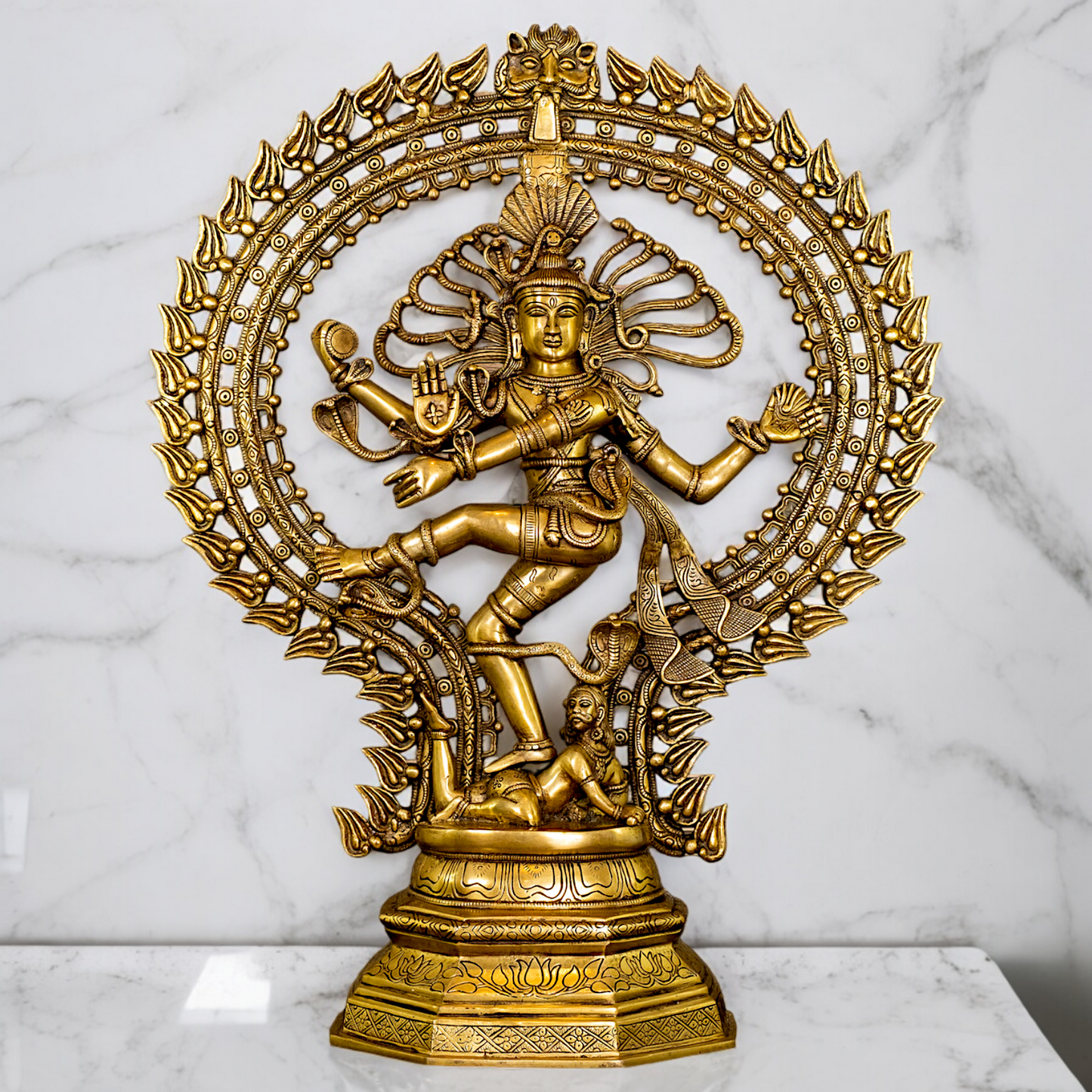 Large Shiva Nataraja Mahadev Solid brass idol - 28 inches Nikuressence