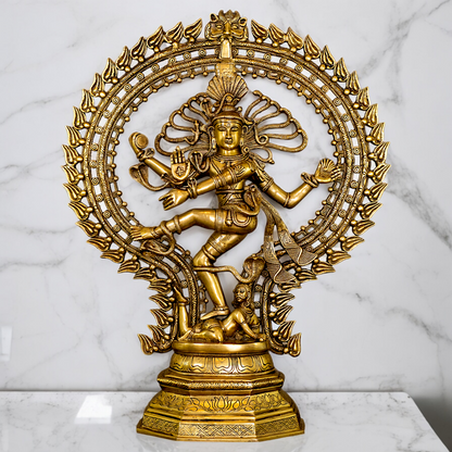 Large Shiva Nataraja Mahadev Solid brass idol - 28 inches Nikuressence