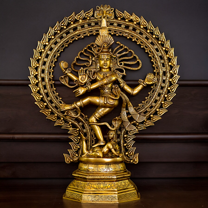 Large Shiva Nataraja Mahadev Solid brass idol - 28 inches Nikuressence