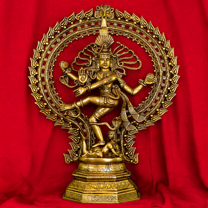 Large Shiva Nataraja Mahadev Solid brass idol - 28 inches Nikuressence