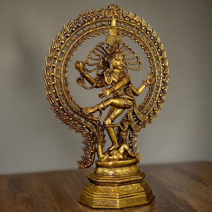 Large Shiva Nataraja Mahadev Solid brass idol - 28 inches Nikuressence