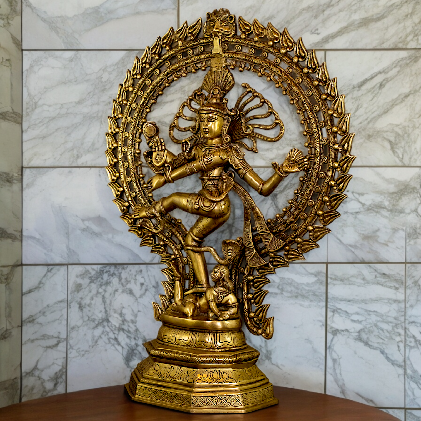 Large Shiva Nataraja Mahadev Solid brass idol - 28 inches Nikuressence
