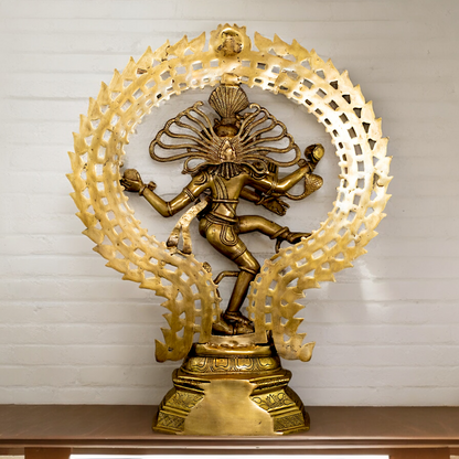 Large Shiva Nataraja Mahadev Solid brass idol - 28 inches Nikuressence