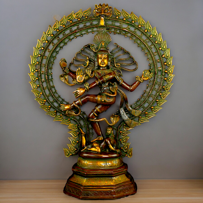 Lord Shiva Nataraja Dance tandav Brass statue - 28 inches Nikuressence