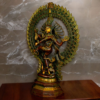 Lord Shiva Nataraja Dance tandav Brass statue - 28 inches Nikuressence