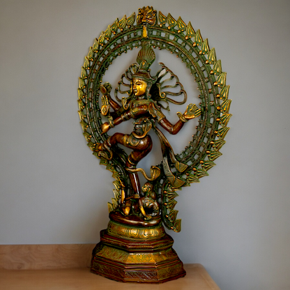 Lord Shiva Nataraja Dance tandav Brass statue - 28 inches Nikuressence