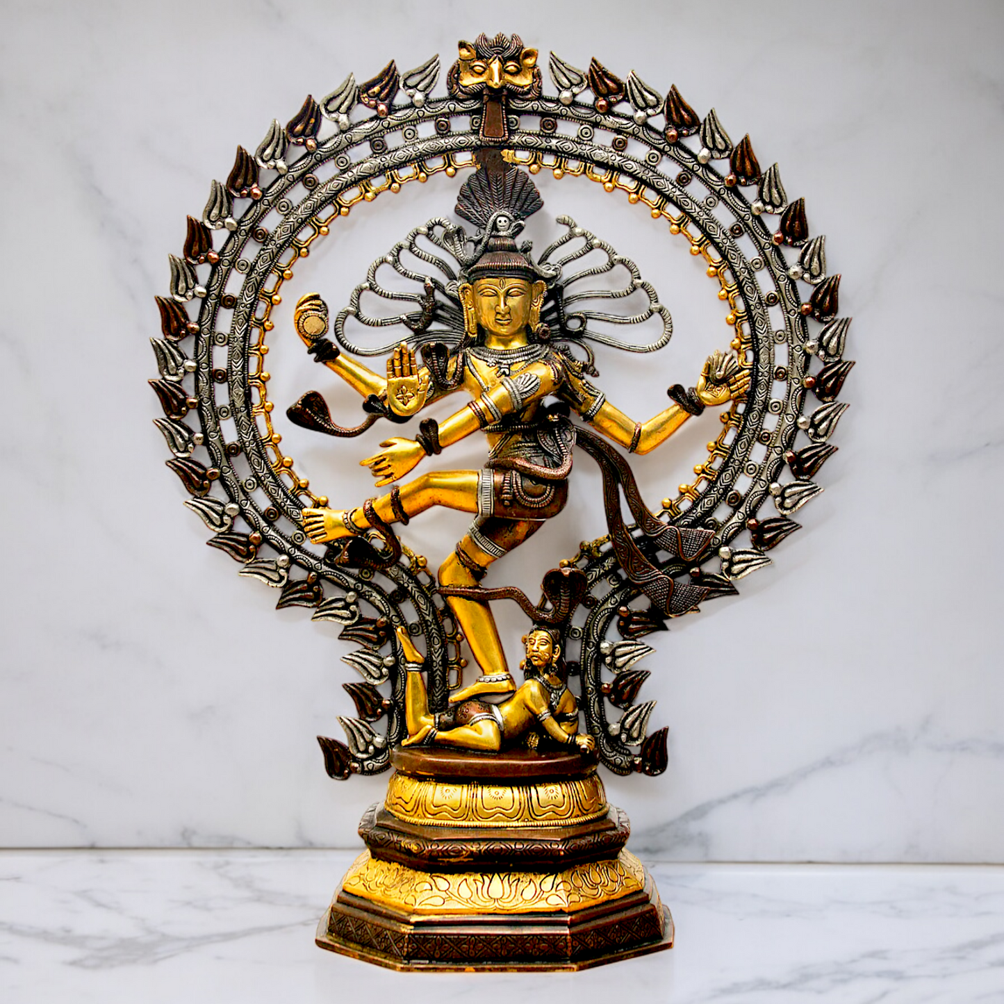 Large Nataraja Shiva tandav brass idol - 30 inches Nikuressence