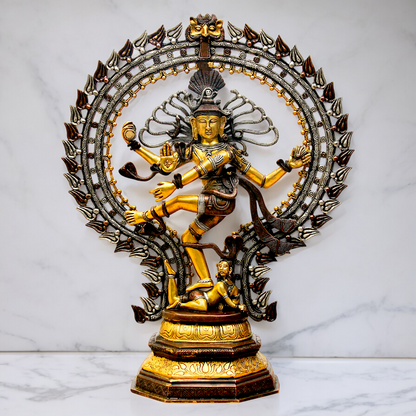 Large Nataraja Shiva tandav brass idol - 30 inches Nikuressence