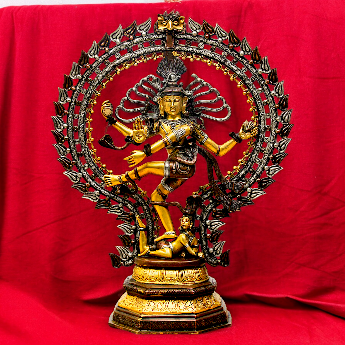 Large Nataraja Shiva tandav brass idol - 30 inches Nikuressence