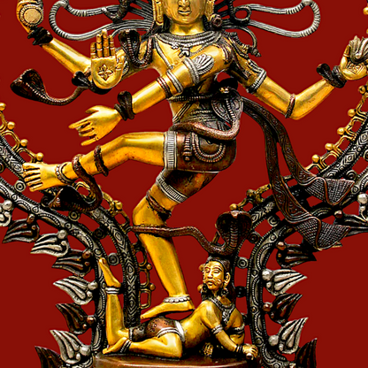 Large Nataraja Shiva tandav brass idol - 30 inches Nikuressence