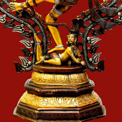 Large Nataraja Shiva tandav brass idol - 30 inches Nikuressence