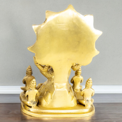 Buy Dakshinamurti Shiva Solid Brass statue - 8.75 inch Nikuressence