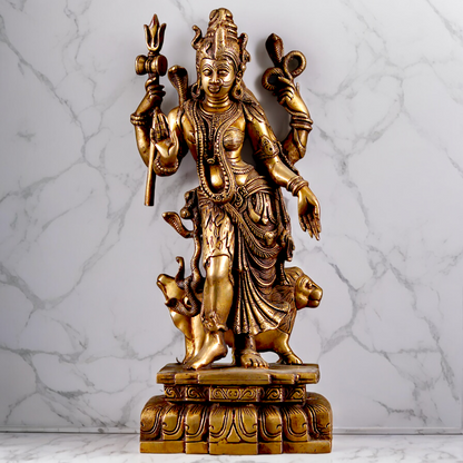 Online Shiv Parvati Ardhanarishvara solid Brass idol - 18 inches Nikuressence