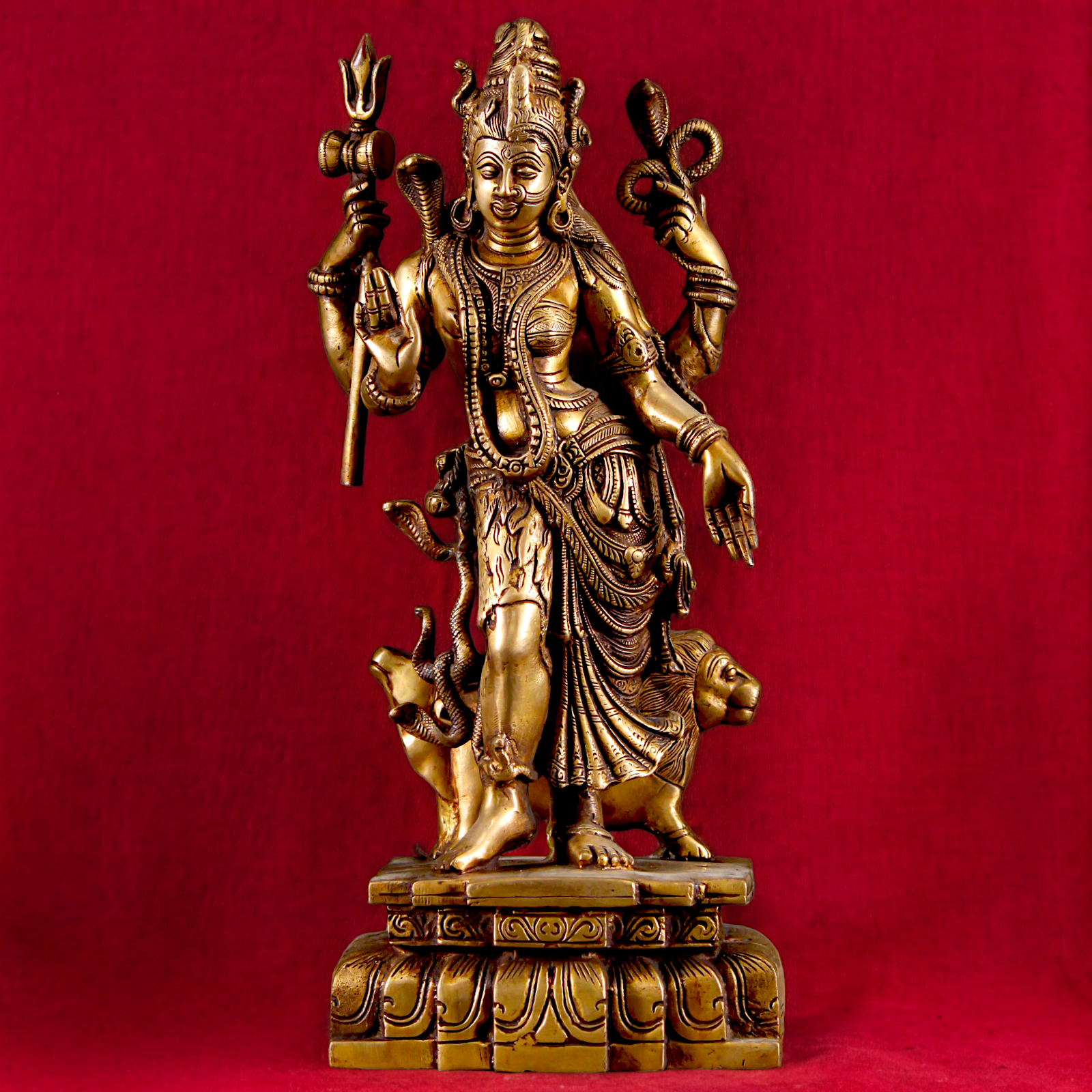 Online Shiv Parvati Ardhanarishvara solid Brass idol - 18 inches Nikuressence