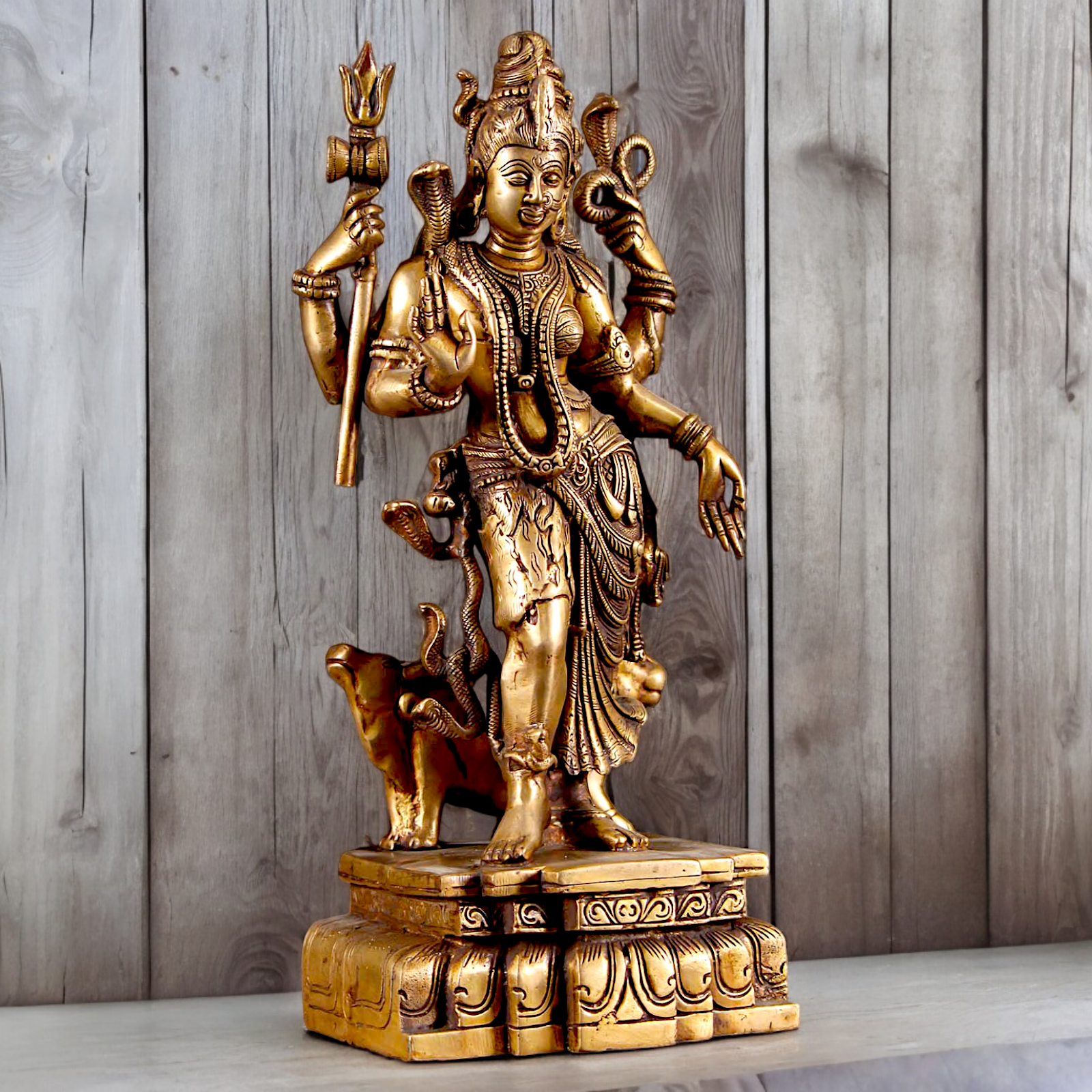 Online Shiv Parvati Ardhanarishvara solid Brass idol - 18 inches Nikuressence