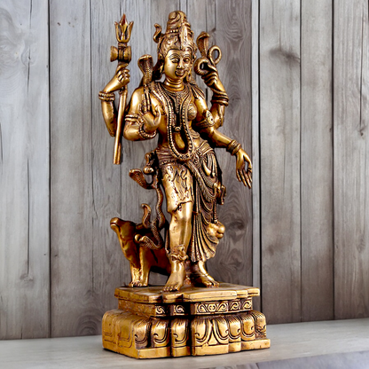 Online Shiv Parvati Ardhanarishvara solid Brass idol - 18 inches Nikuressence