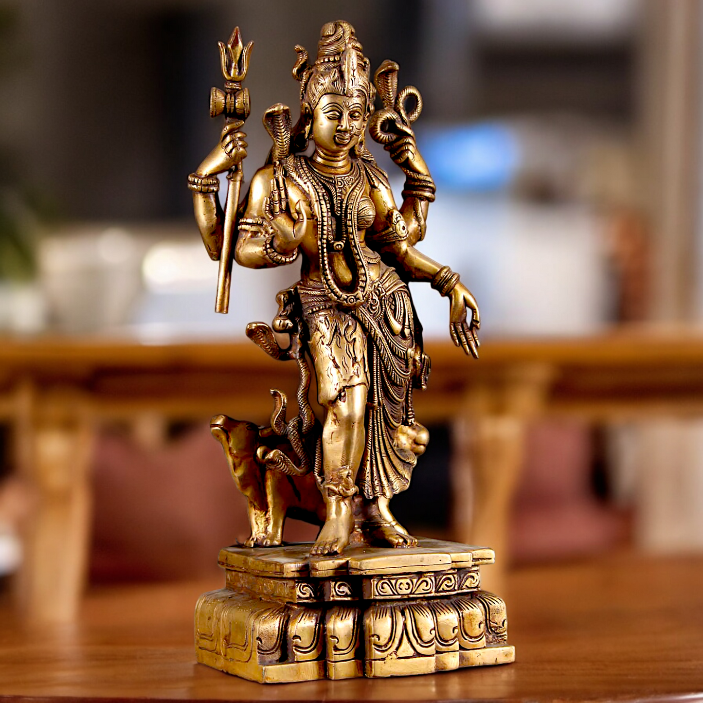Online Shiv Parvati Ardhanarishvara solid Brass idol - 18 inches Nikuressence