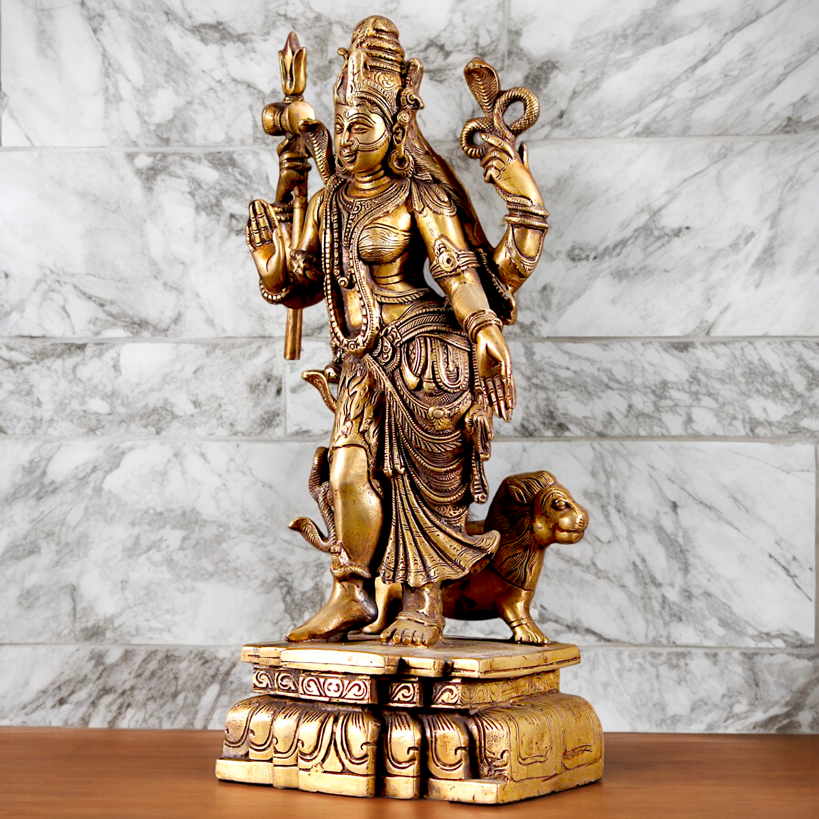 Online Shiv Parvati Ardhanarishvara solid Brass idol - 18 inches Nikuressence