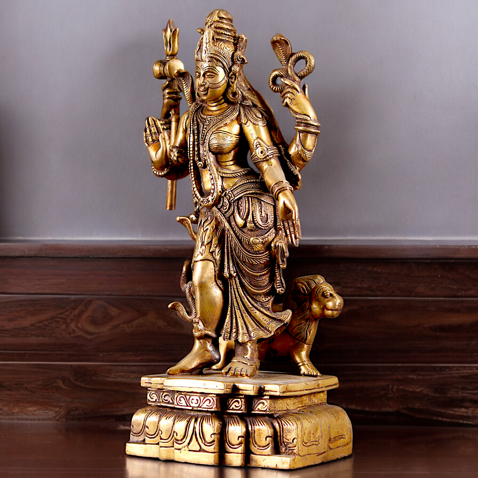 Online Shiv Parvati Ardhanarishvara solid Brass idol - 18 inches Nikuressence