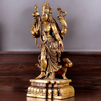 Online Shiv Parvati Ardhanarishvara solid Brass idol - 18 inches Nikuressence