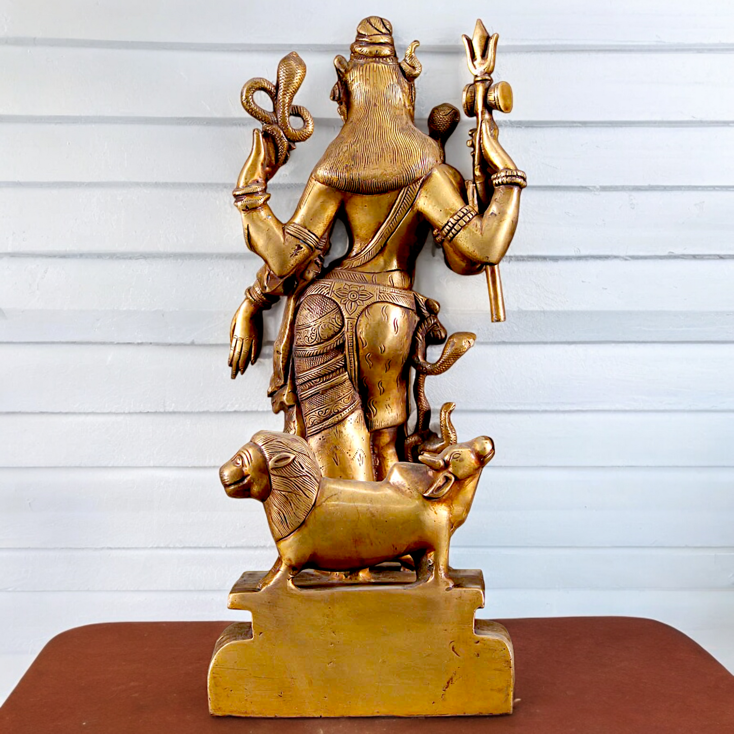 Online Shiv Parvati Ardhanarishvara solid Brass idol - 18 inches Nikuressence