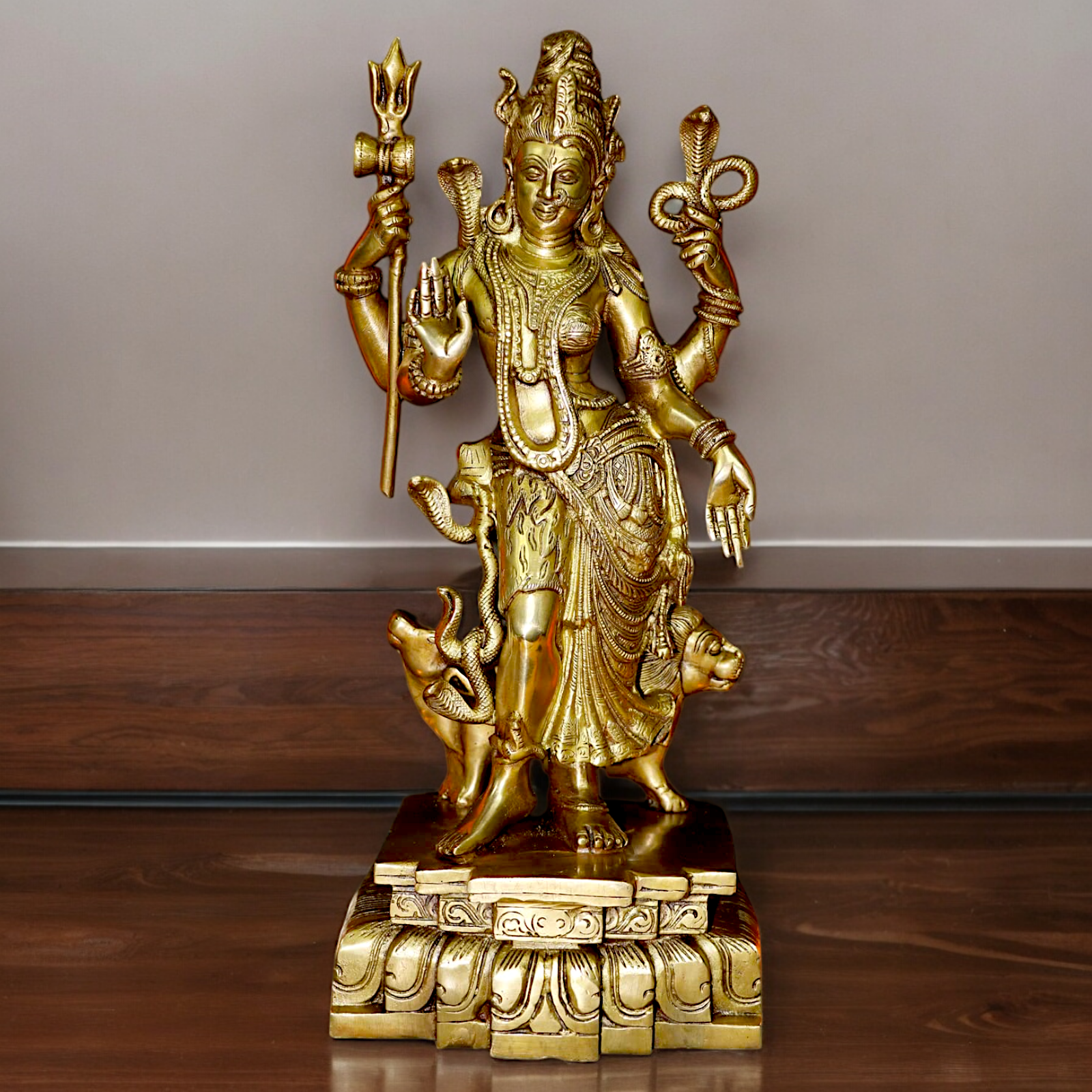 Buy Shiva Ardhanarishvara solid Brass idol - 18 inches Nikuressence
