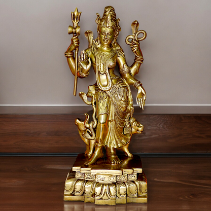 Buy Shiva Ardhanarishvara solid Brass idol - 18 inches Nikuressence