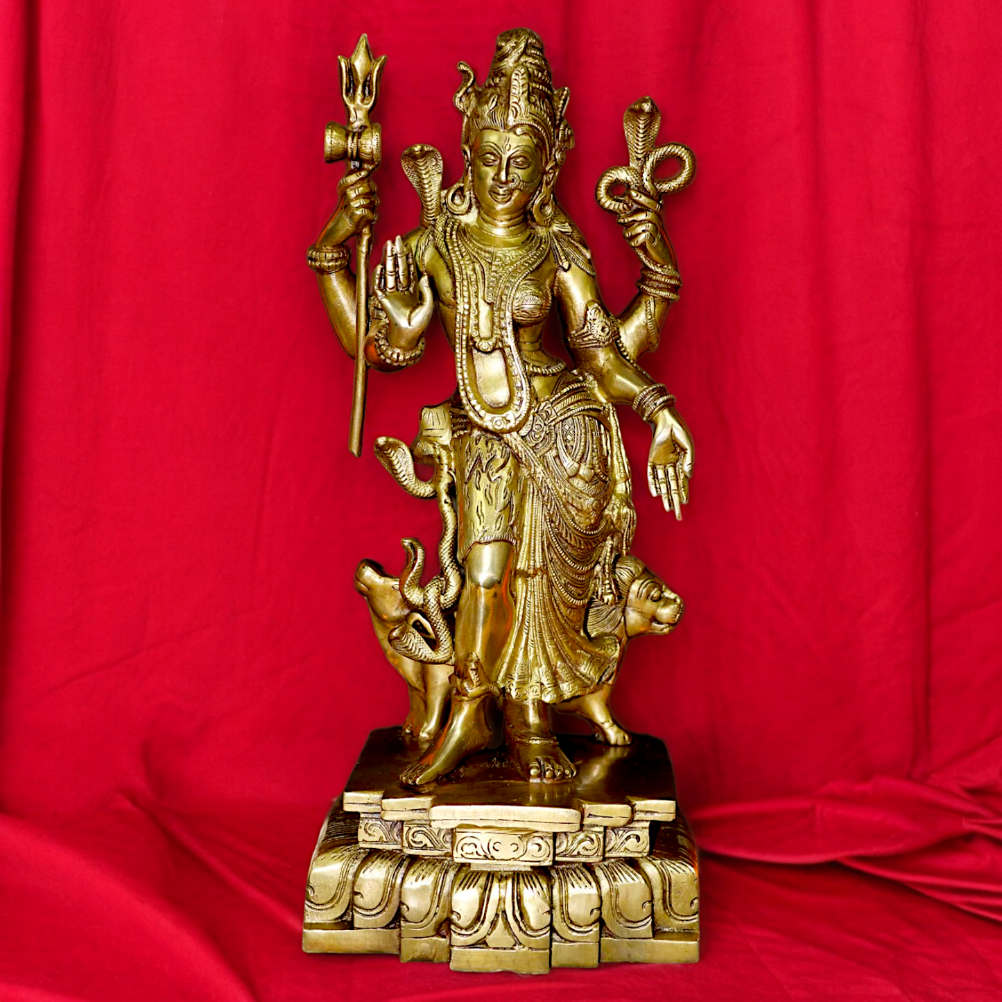 Buy Shiva Ardhanarishvara solid Brass idol - 18 inches Nikuressence