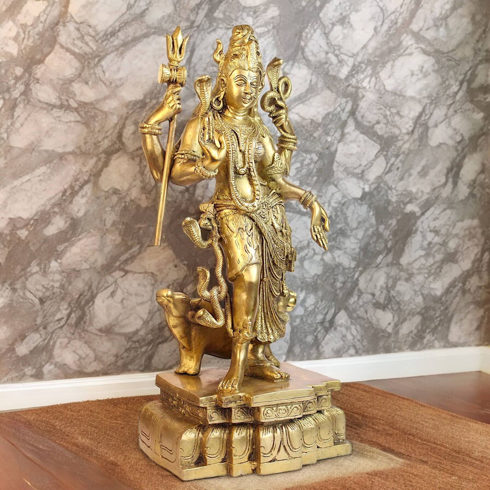 Buy Shiva Ardhanarishvara solid Brass idol - 18 inches Nikuressence