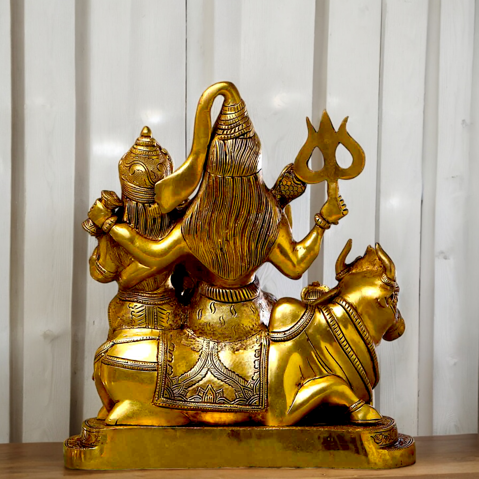 Bhagwan Shiva Family shiv Parivar Solid Brass Idol - 14 inches Nikuressence