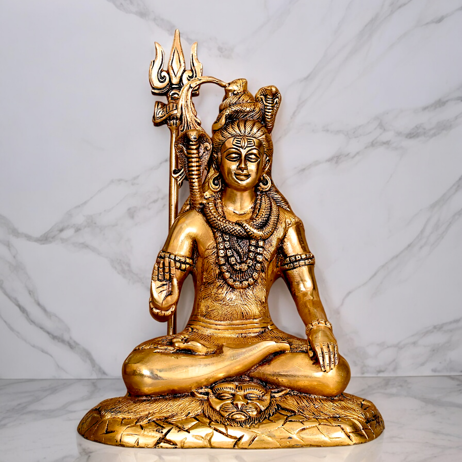 Lord Shiva Shankar ji solid brass statue - 12 inches Nikuressence