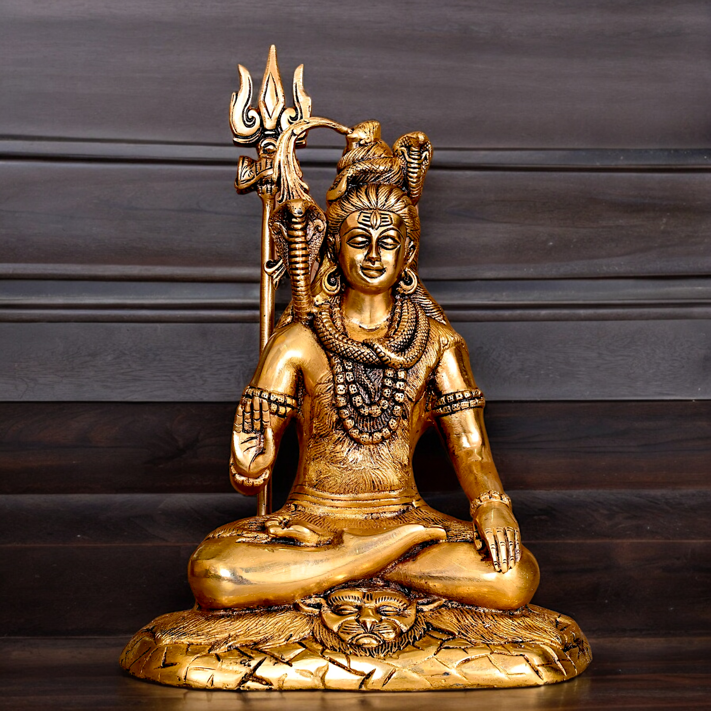 Lord Shiva Shankar ji solid brass statue - 12 inches Nikuressence