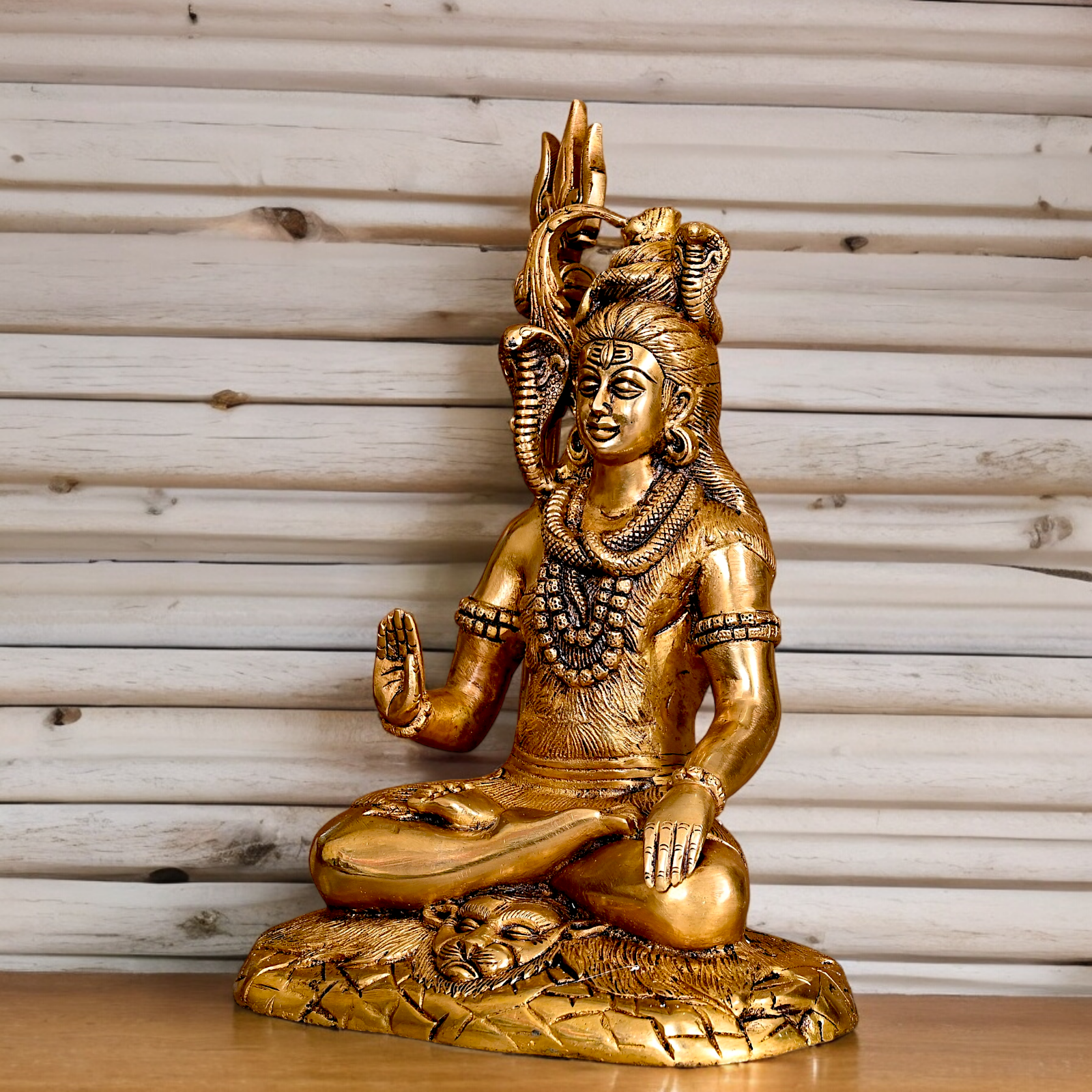 Lord Shiva Shankar ji solid brass statue - 12 inches Nikuressence